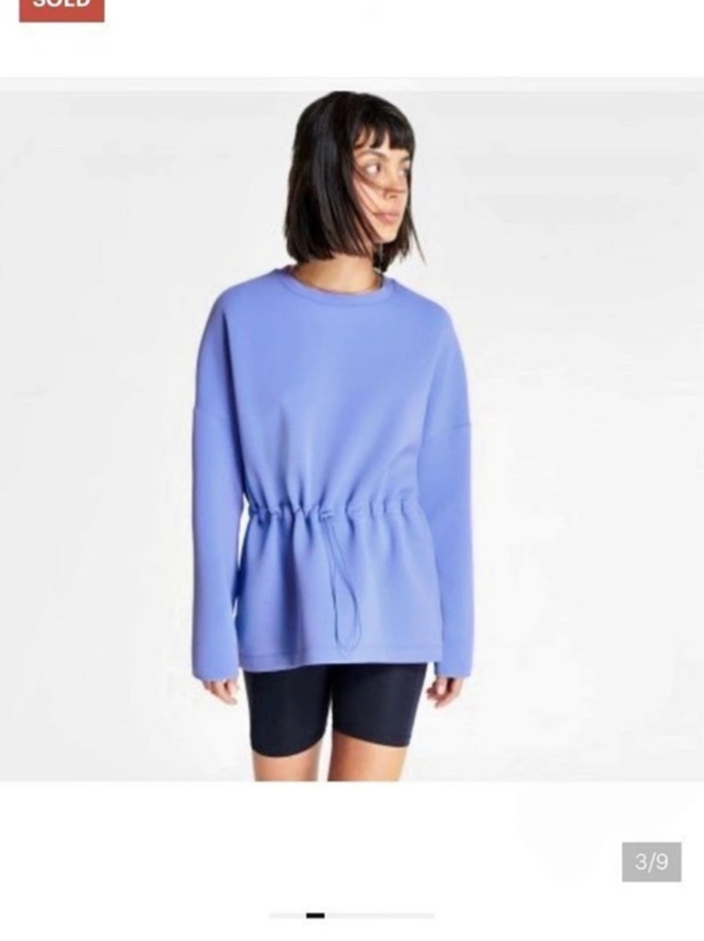 Sweaty Betty Grace Scuba Waist Sweatshirt Blue L